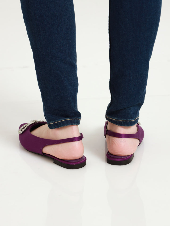 Printed Pony Hair Loafer - Plum