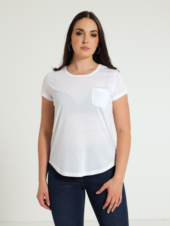 Basic Pocket Tee - White