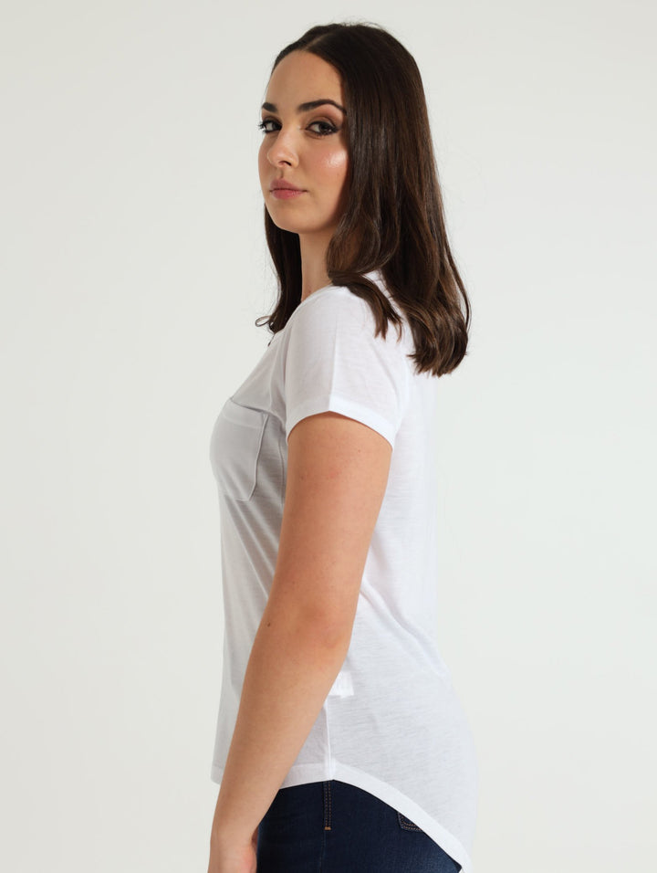 Basic Pocket Tee - White