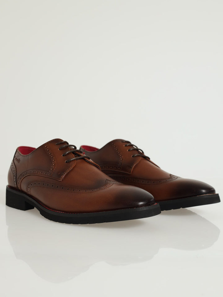 Lace-Up With Contrast Stitch - Tan