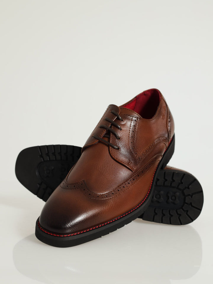 Lace-Up With Contrast Stitch - Tan