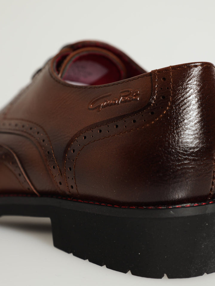 Lace-Up With Contrast Stitch - Tan