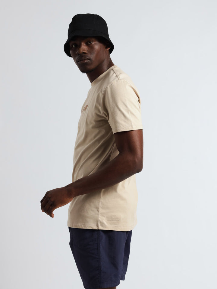 Runstitch Logo Tee - Tan