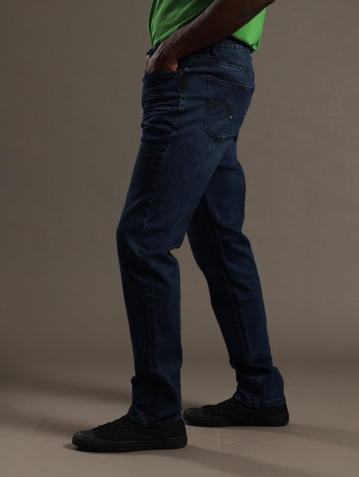 Tapered Denim Jeans - Denim