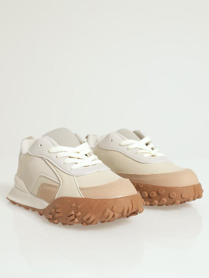 Girls Retro Sneaker - Nude