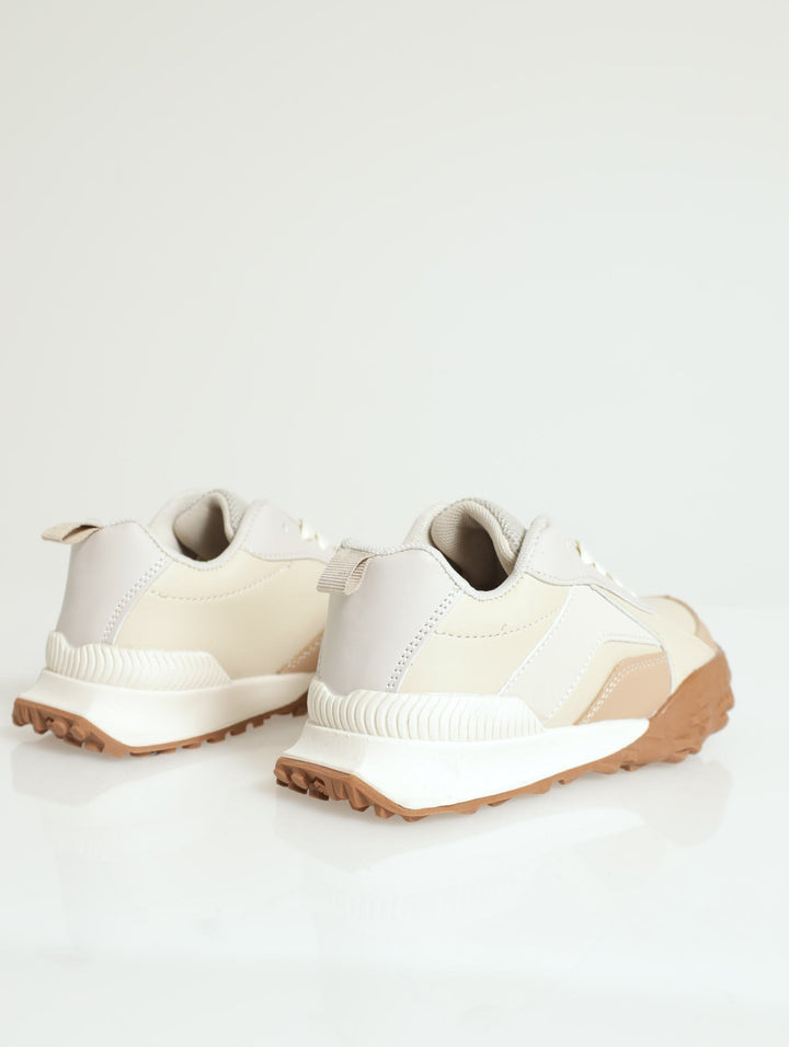 Girls Retro Sneaker - Nude