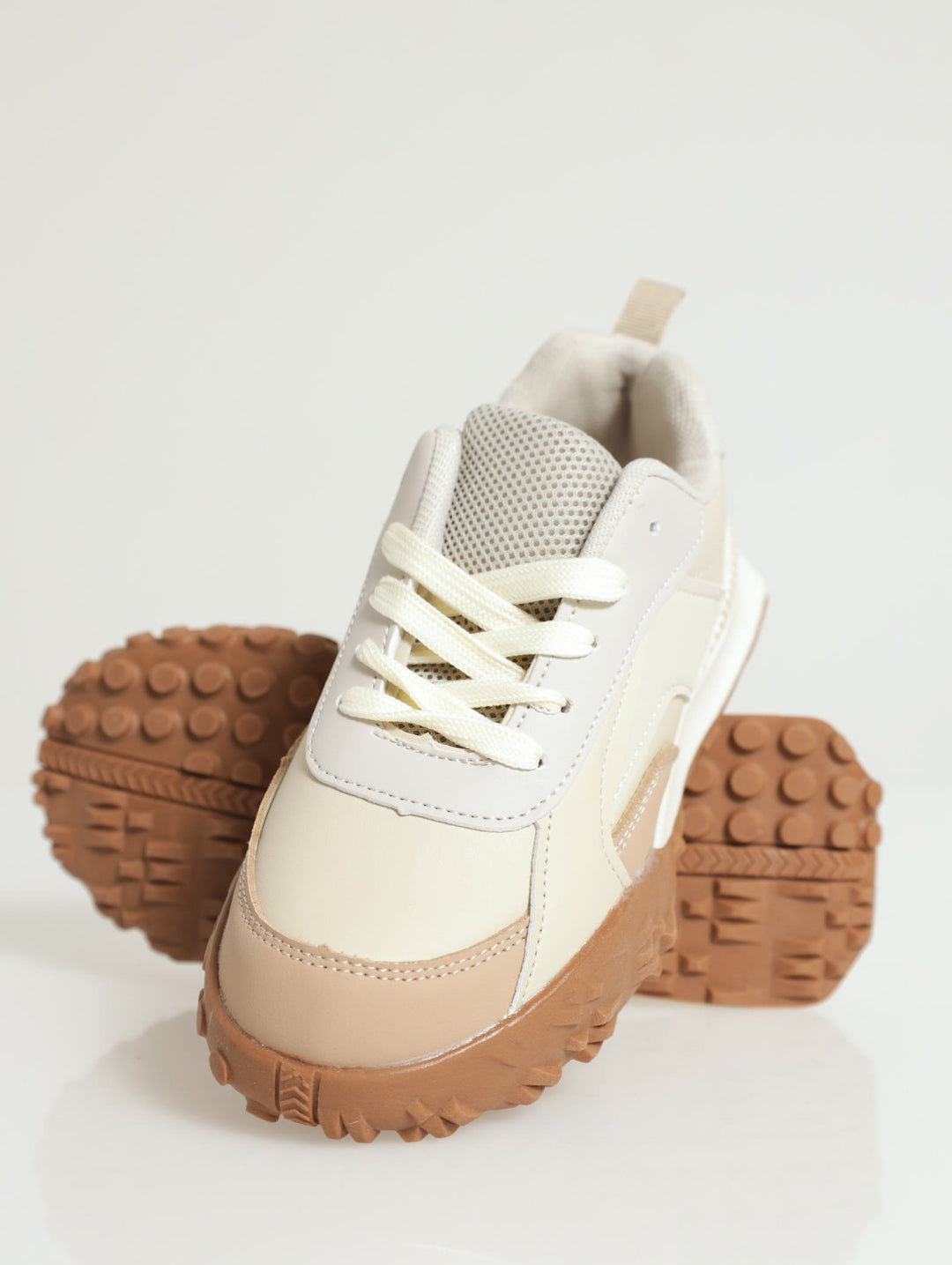 Girls Retro Sneaker - Nude