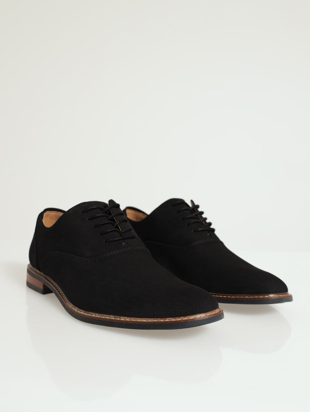 Freisien Suede Lace Up Loafter - Black