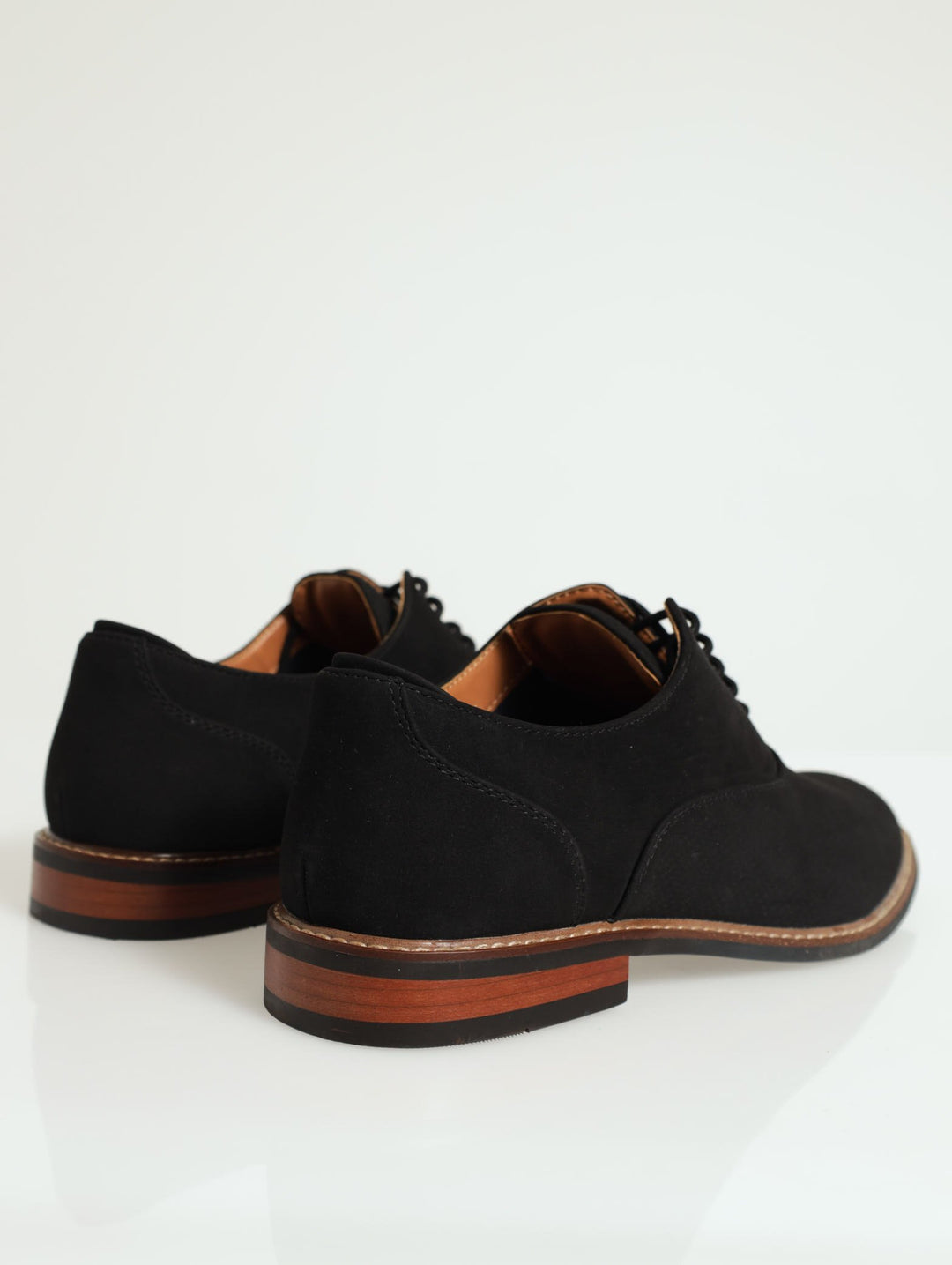 Freisien Suede Lace Up Loafter - Black