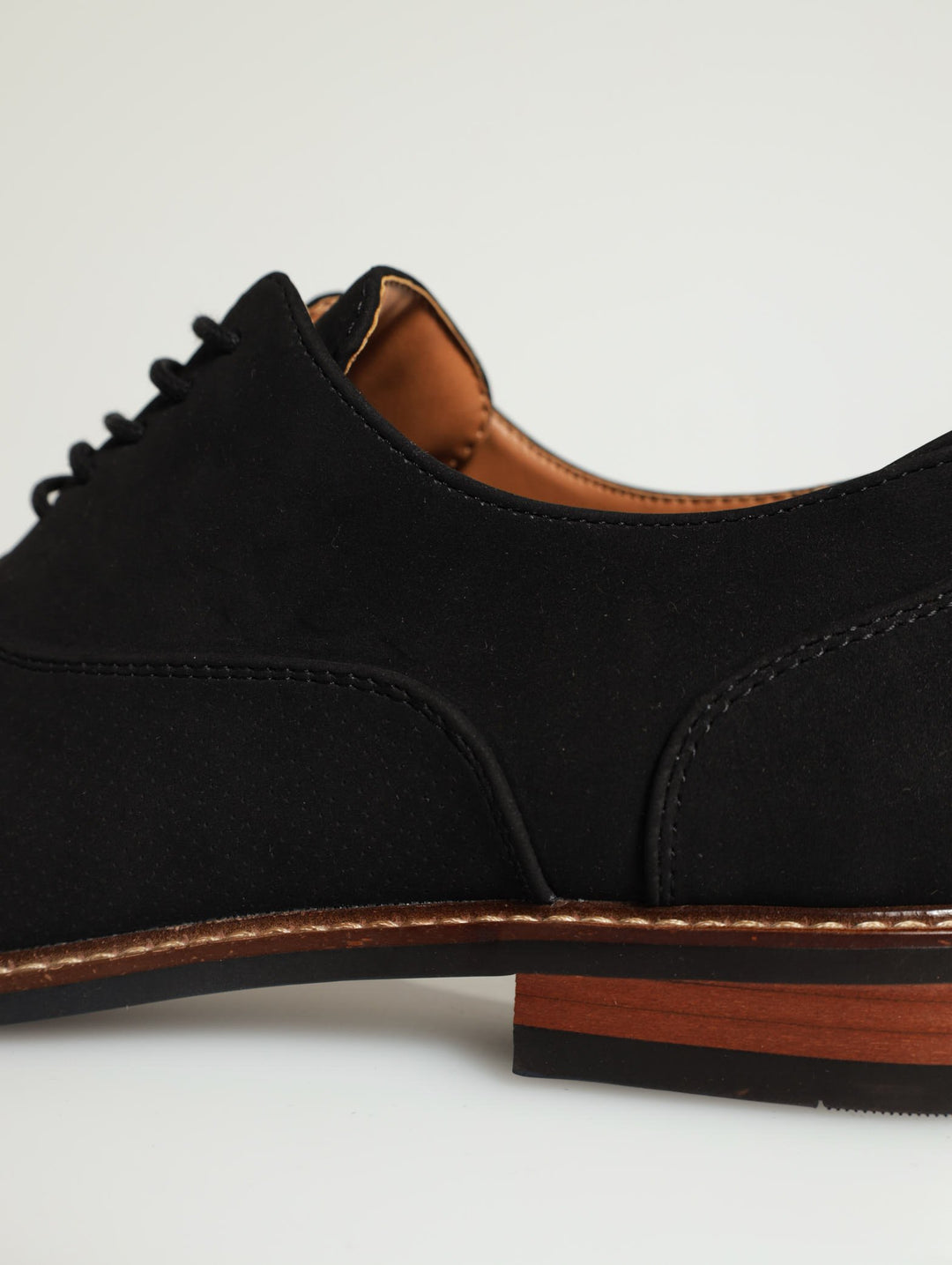 Freisien Suede Lace Up Loafter - Black