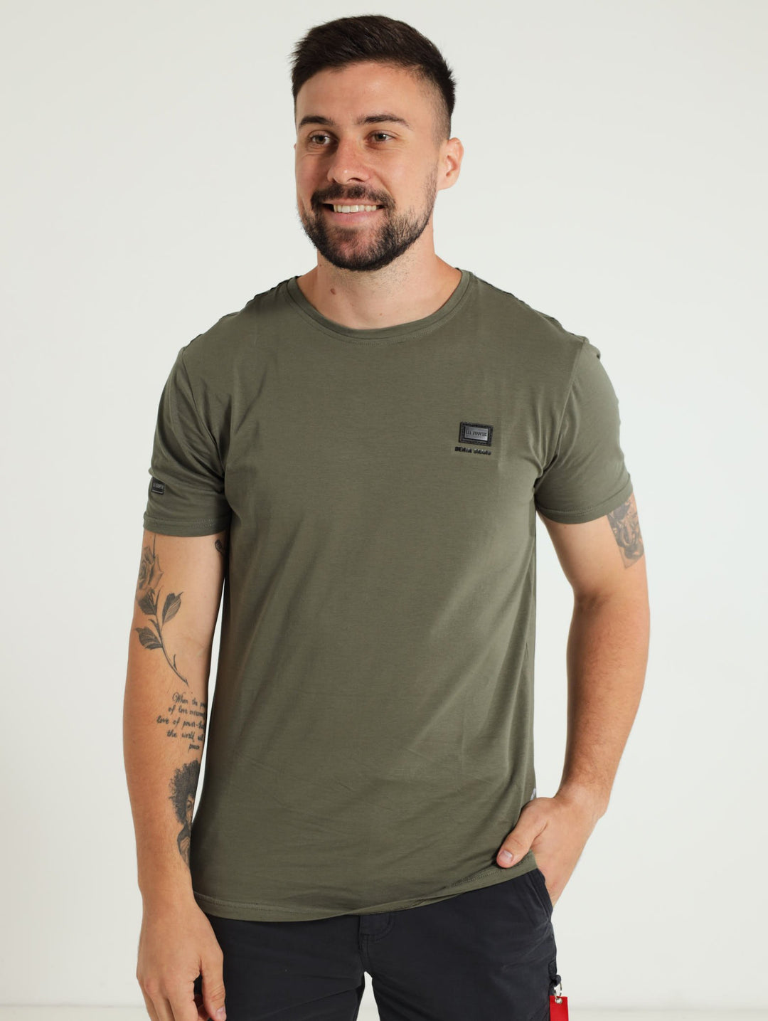 Karter Print Tee - Olive