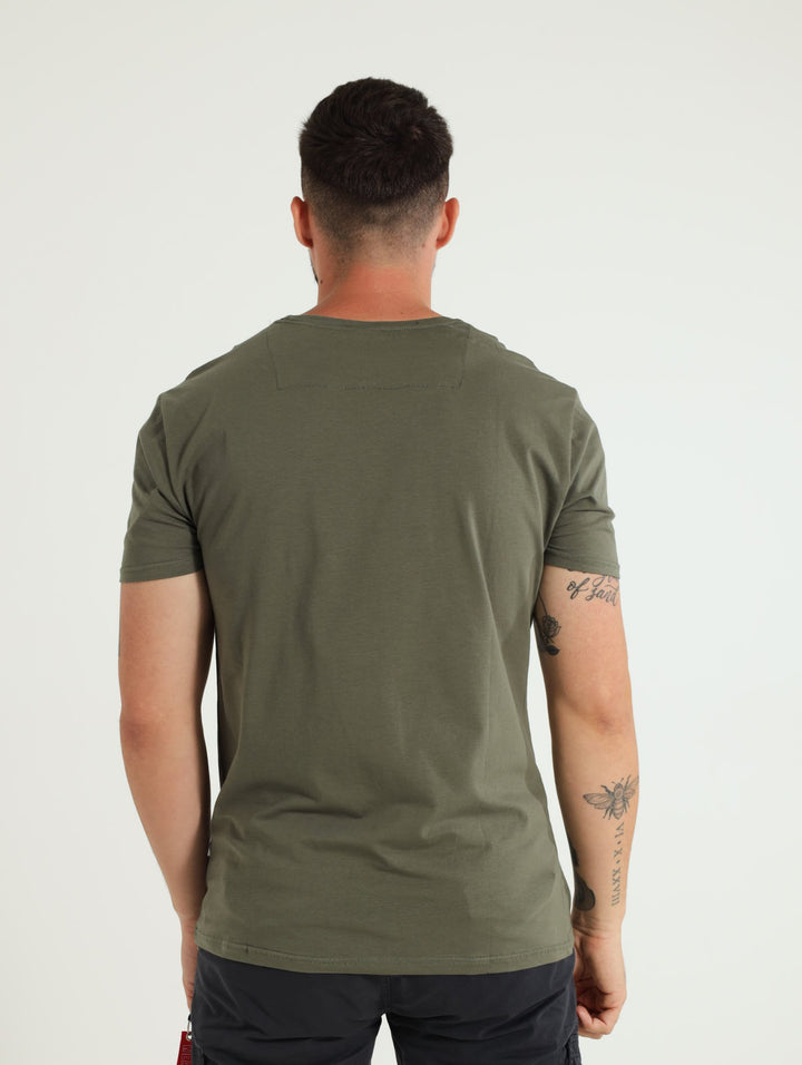 Karter Print Tee - Olive