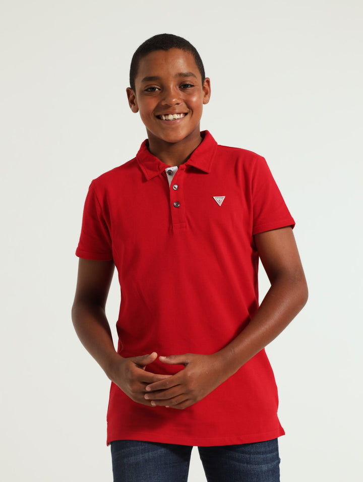 Boys Core Polo Golfer - Red