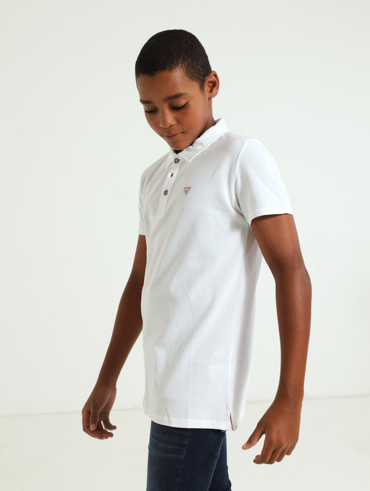 Boys Core Polo Golfer - White
