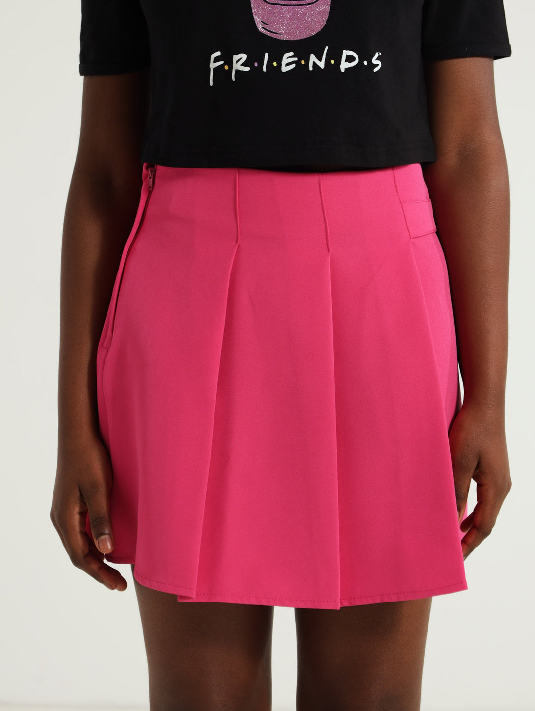 Girls Pleated Skirt - Pink