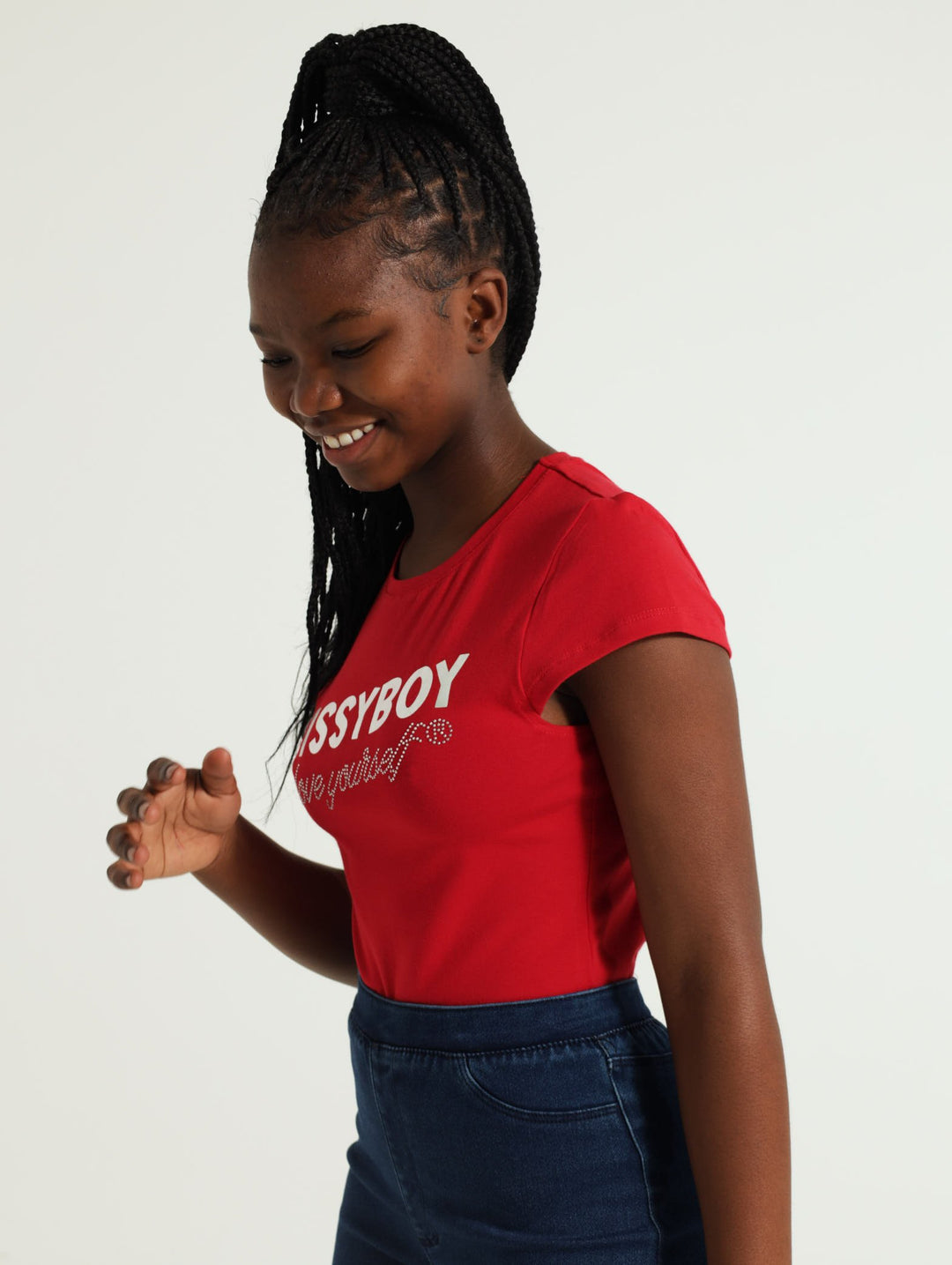 Girls Glitter Bodysuit - Red