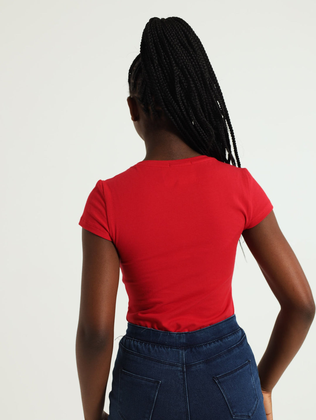 Girls Glitter Bodysuit - Red