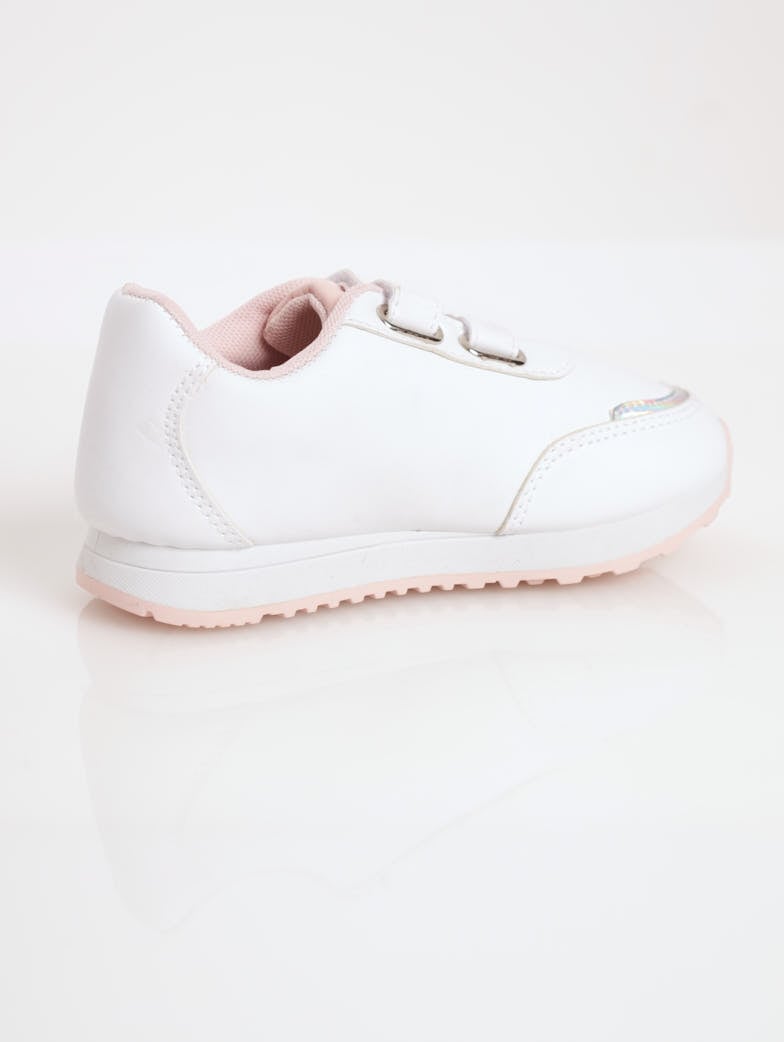 Girls Heart Retro Sneaker - Cream