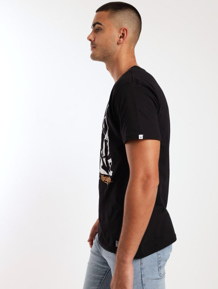 Men's Block Grafitti Tee - Black
