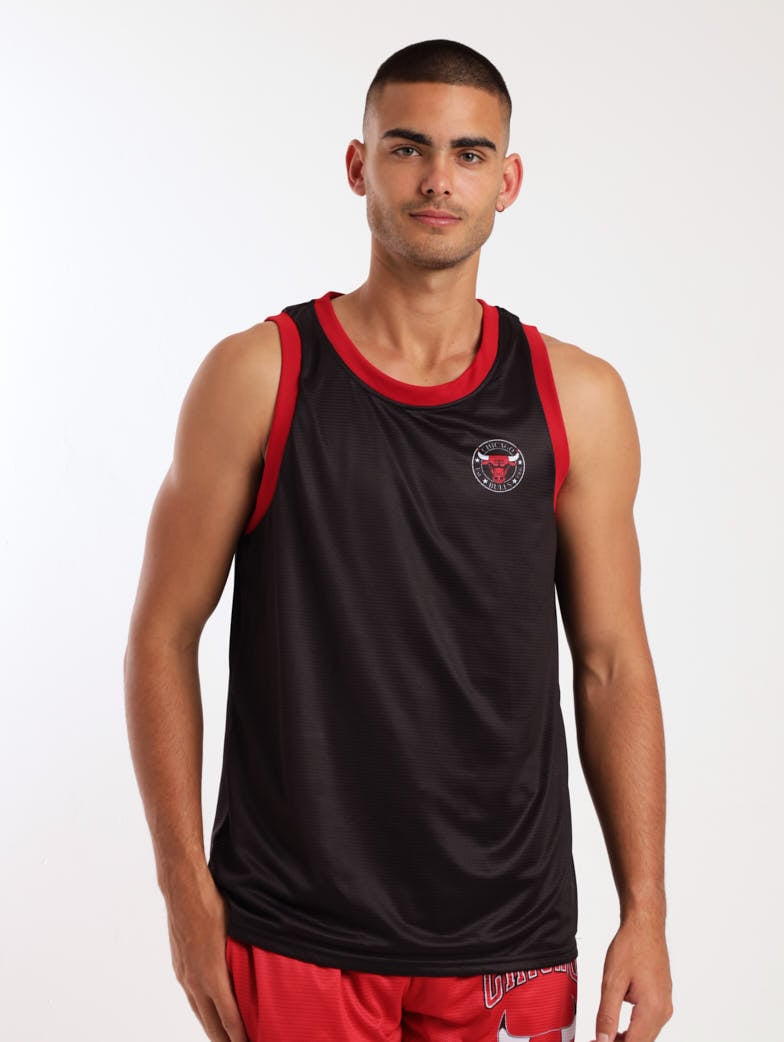Men's Chicago Bulls Mesh-Rockstar Vest - Black