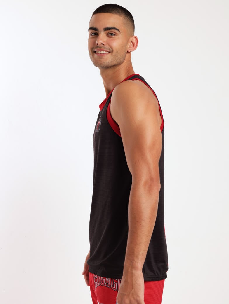 Men's Chicago Bulls Mesh-Rockstar Vest - Black