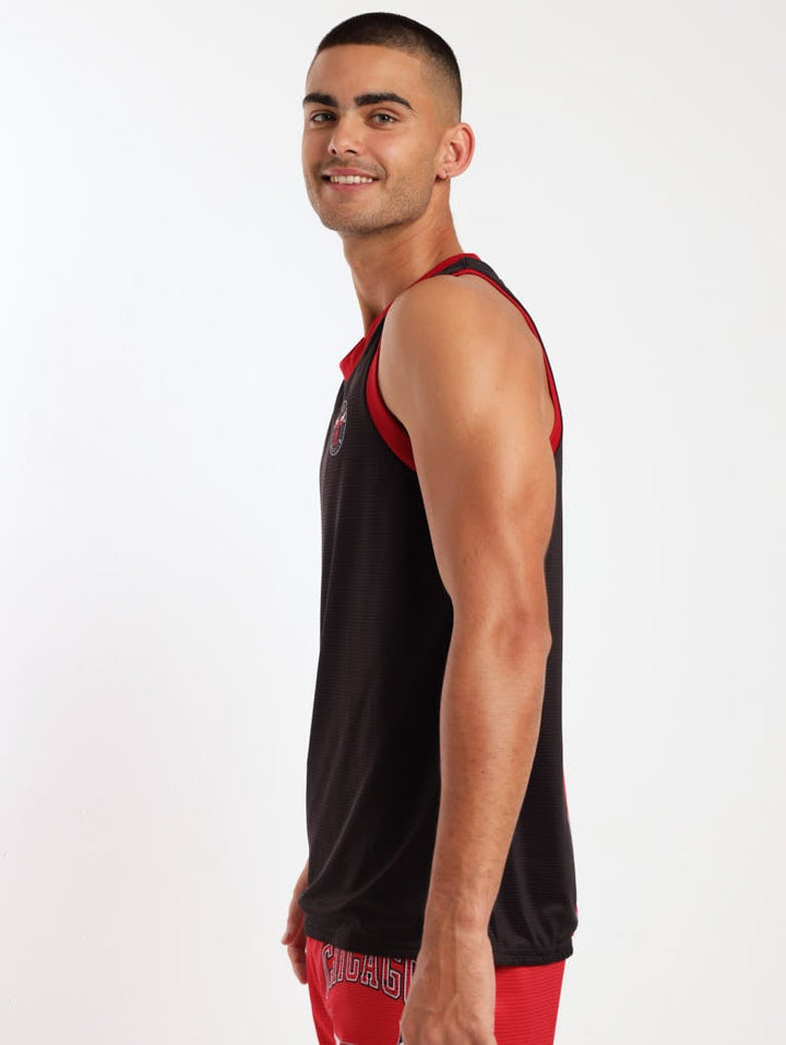 Men's Chicago Bulls Mesh-Rockstar Vest - Black