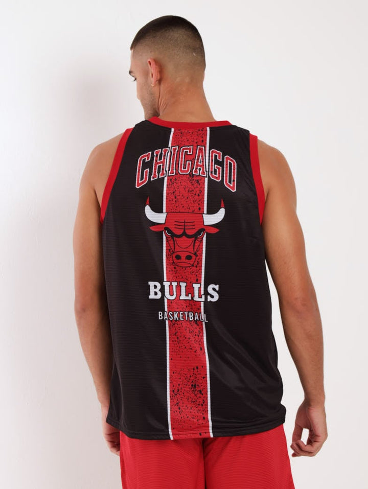Men's Chicago Bulls Mesh-Rockstar Vest - Black