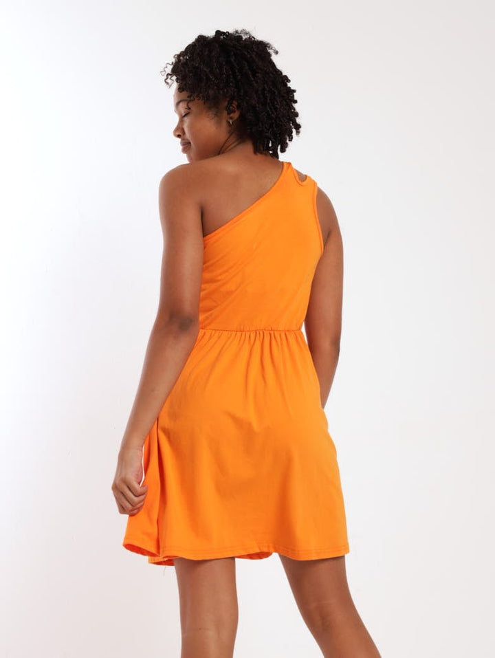 Girls Easy Strappy Dress - Orange