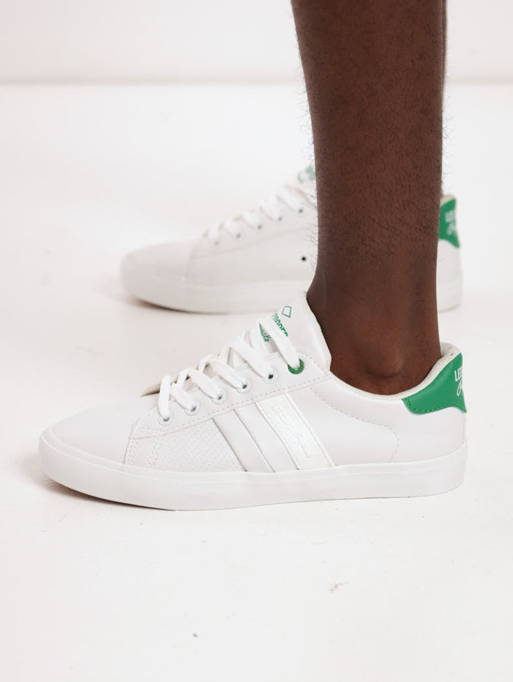 Men's PU Sneaker- White/Green