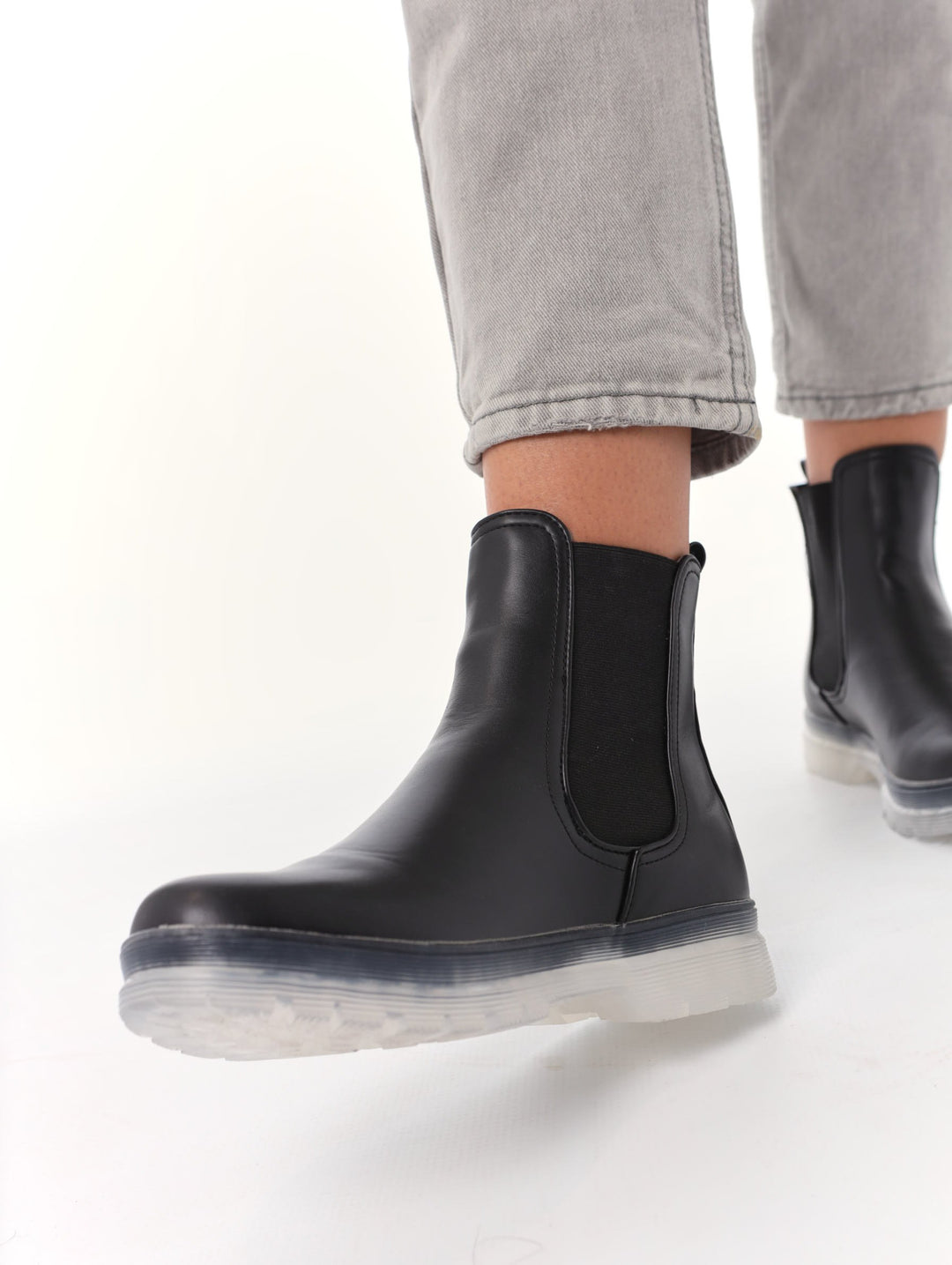 Ladies Chelsea Rubber Boot - Black