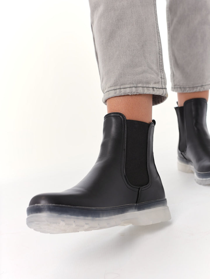 Ladies Chelsea Rubber Boot - Black