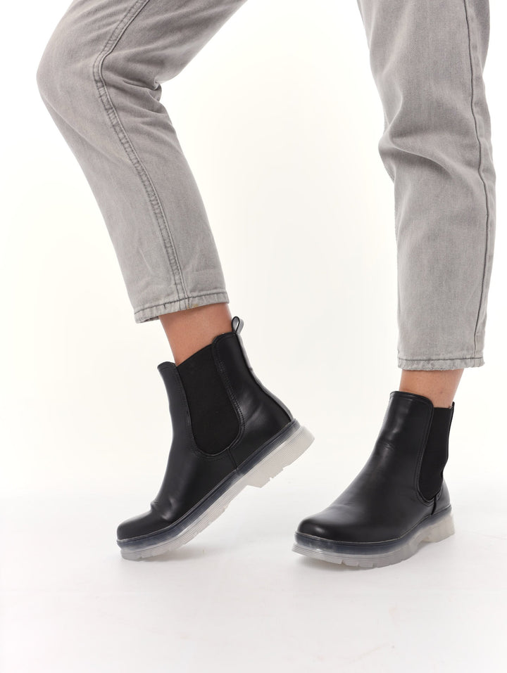 Ladies Chelsea Rubber Boot - Black