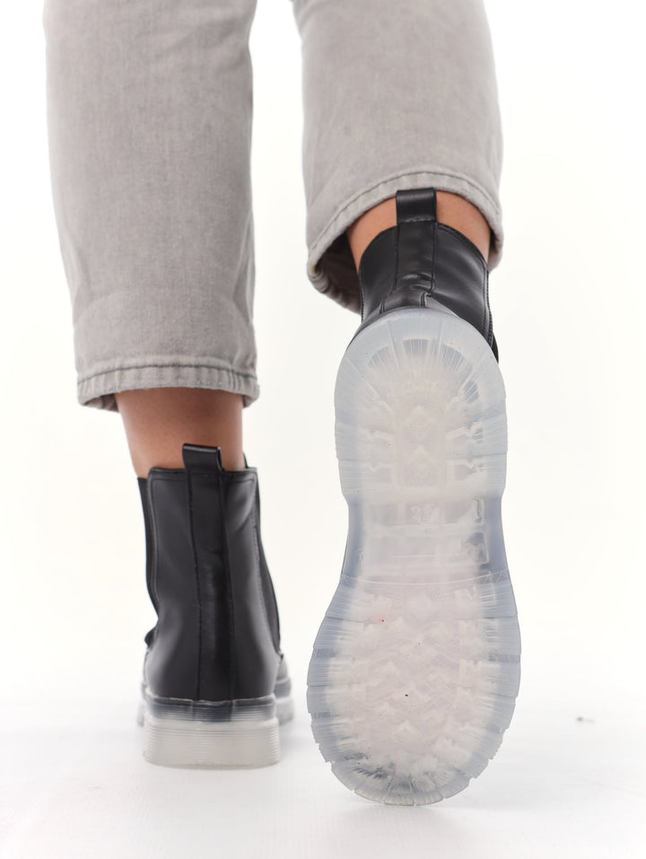 Ladies Chelsea Rubber Boot - Black