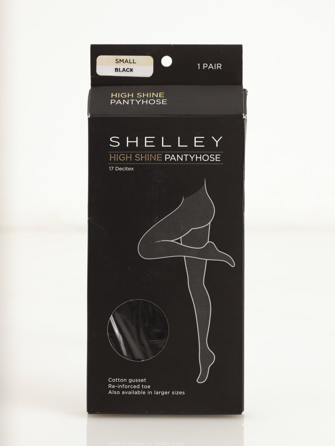 Ladies 1 Pack High Shine Hosiery - Black