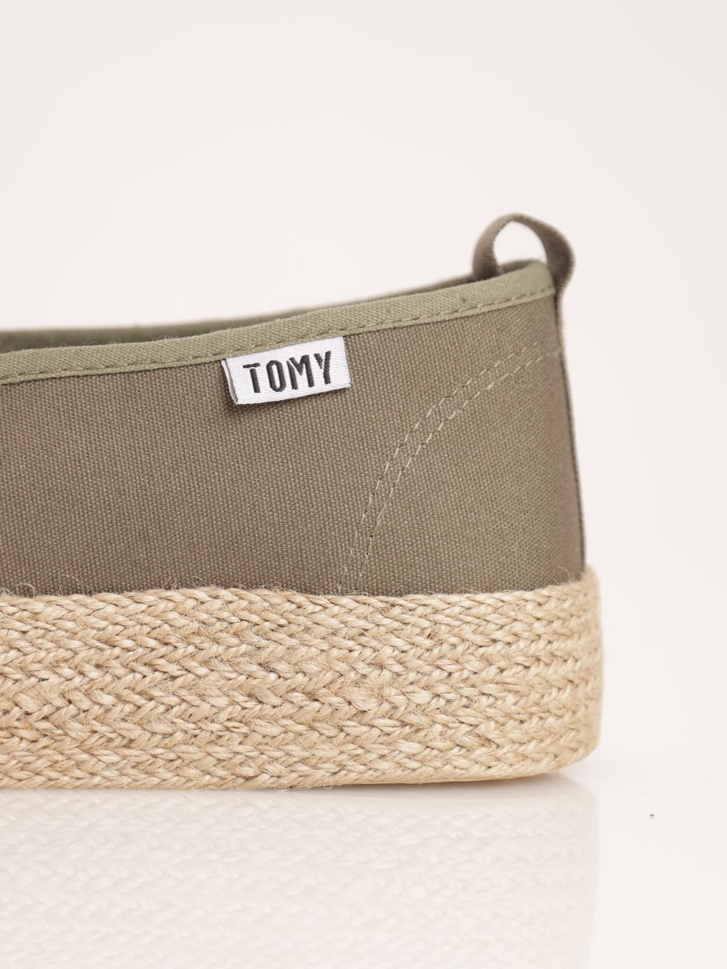 Ladies Espadrille Platform Slip-On Shoe - Olive