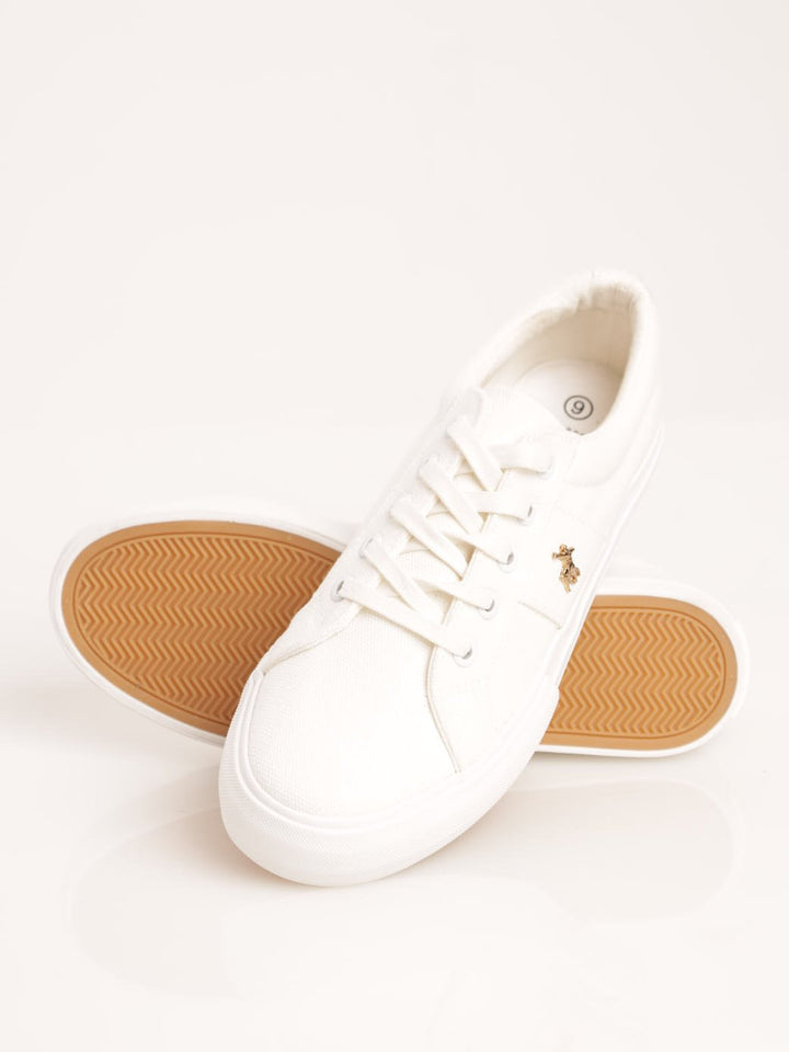 Ladies Classic Canvas Sneaker - White