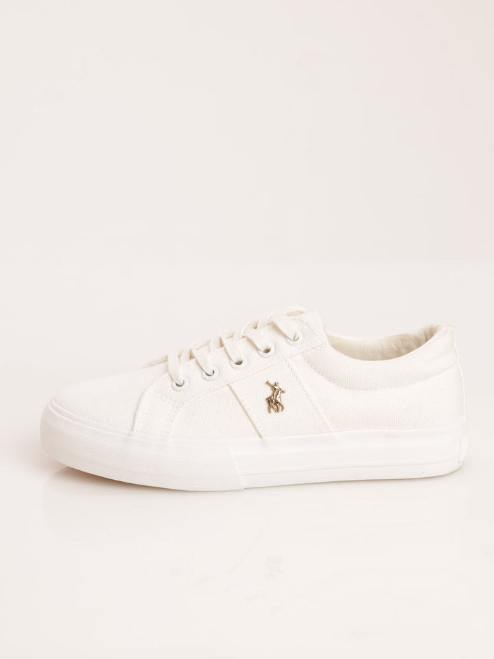 Ladies Classic Canvas Sneaker - White