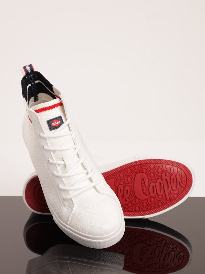 Men's Flyknit Hi-Top Sneaker - White