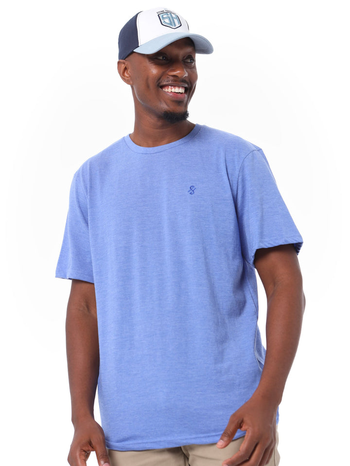 Men's Tee Shirt - Blue Melange