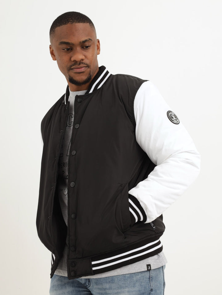 Men's Varsity Jacket - Black