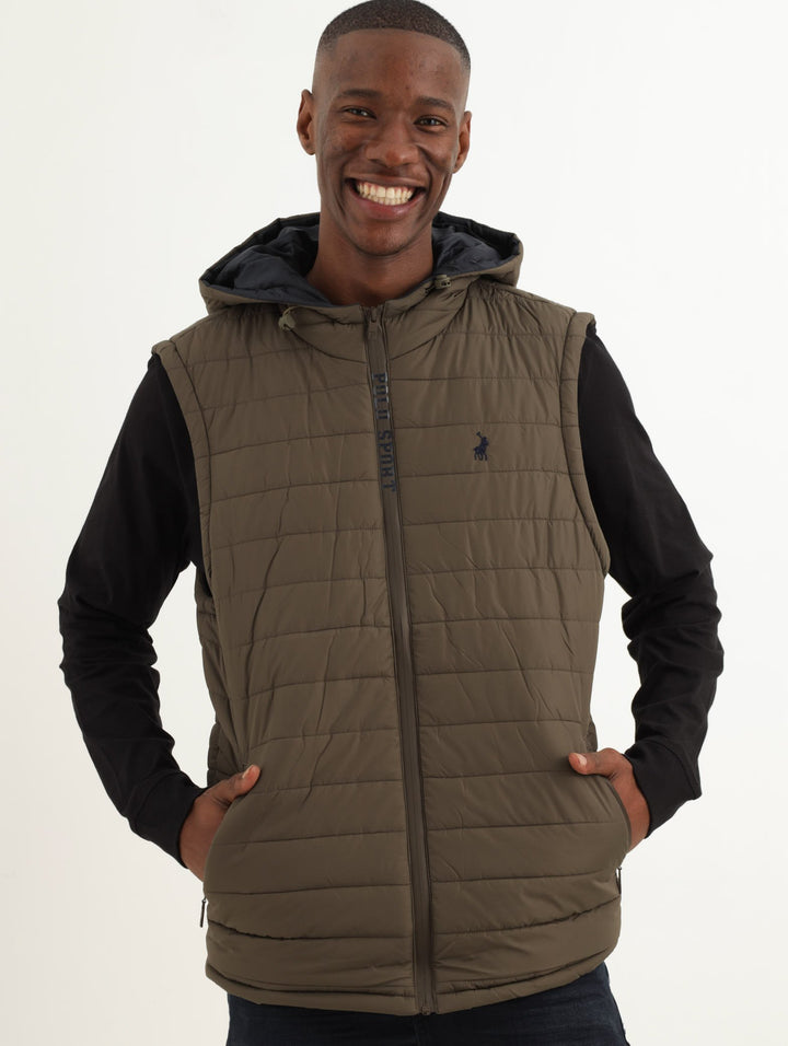Men's Sleeveless Puffer Gillet- Fatigue