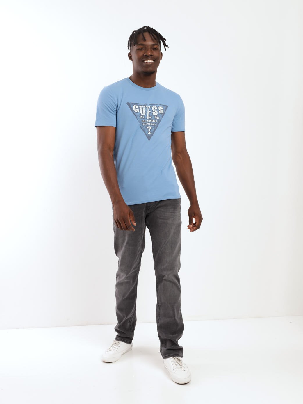 Men's Short Sleeve Rusty Crew Neck Tee - Blue