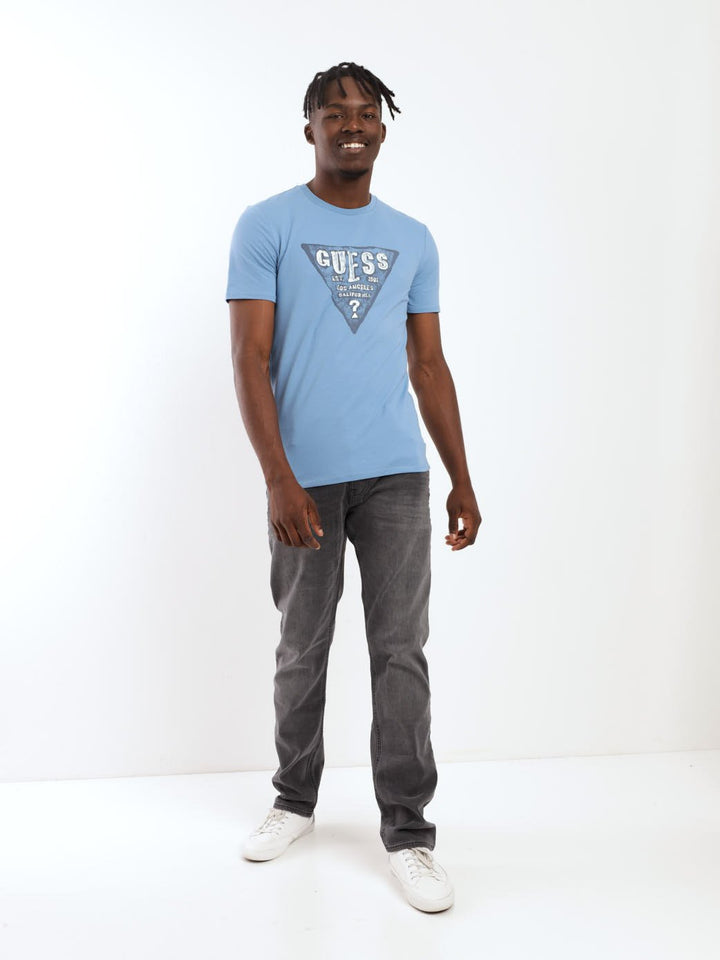 Men's Short Sleeve Rusty Crew Neck Tee - Blue