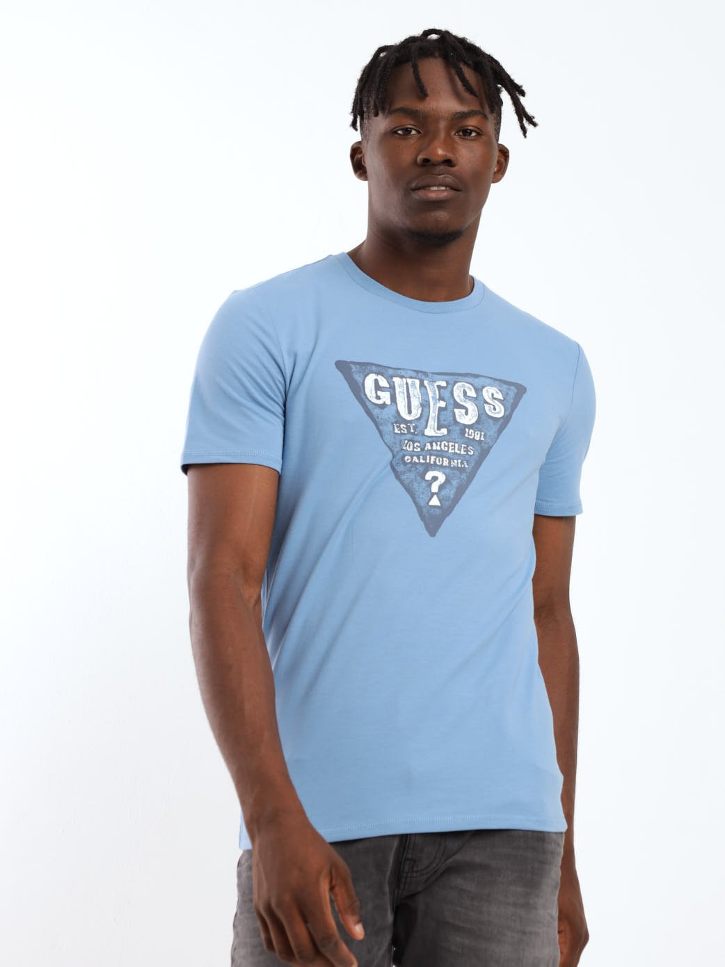 Men's Short Sleeve Rusty Crew Neck Tee - Blue