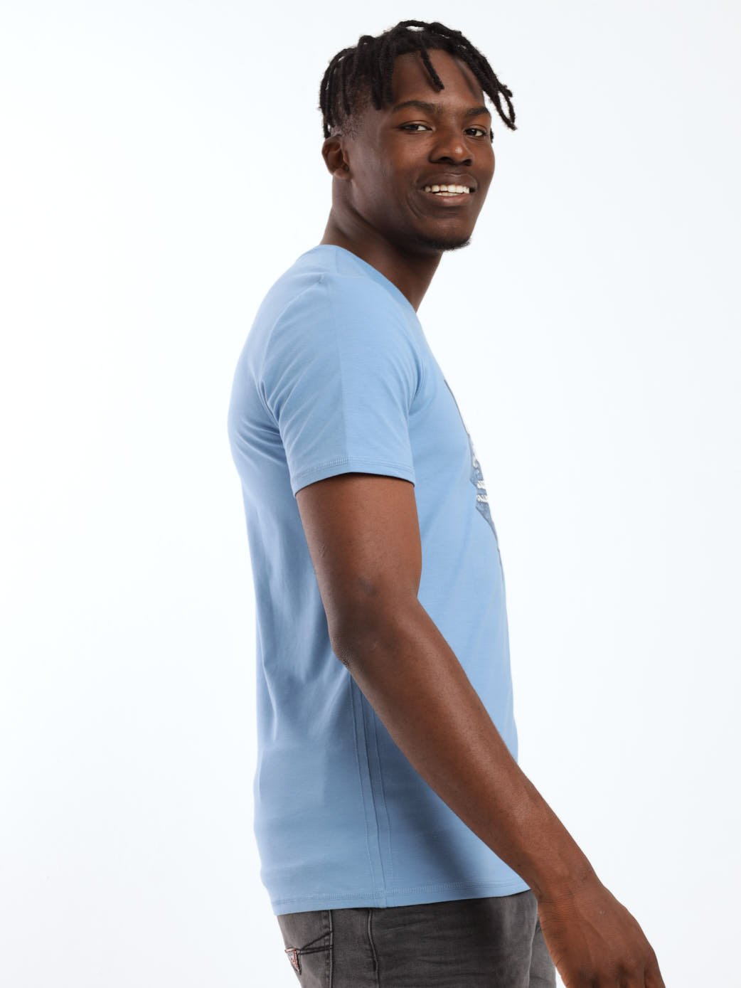 Men's Short Sleeve Rusty Crew Neck Tee - Blue