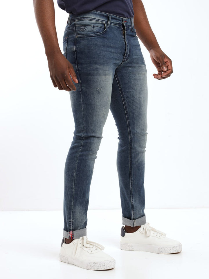 Men's Mid Blue Jack Tapered Denim Jean