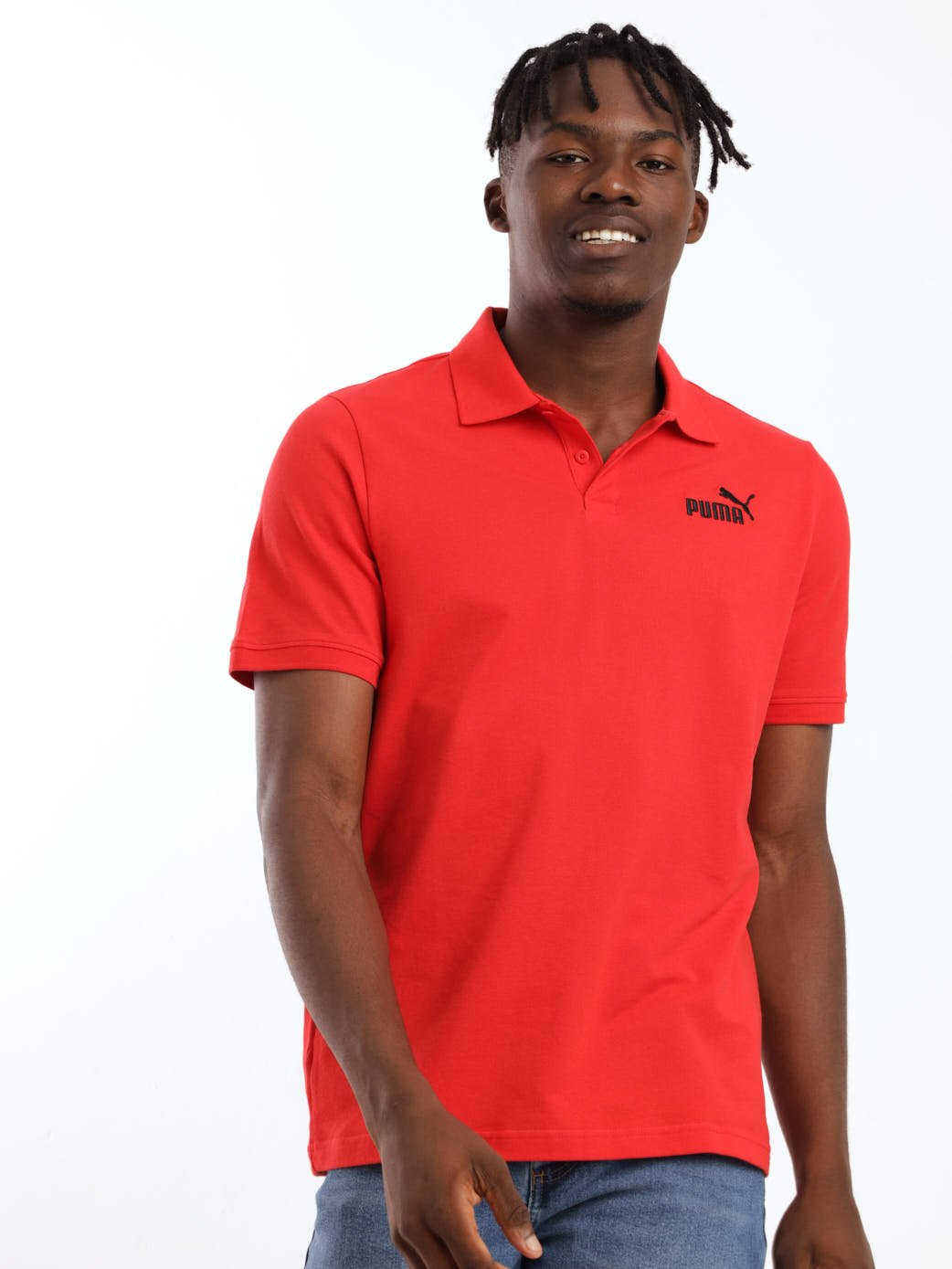 Men's Pique Polo Top  - Red