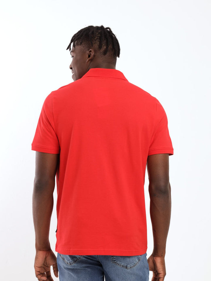 Men's Pique Polo Top  - Red