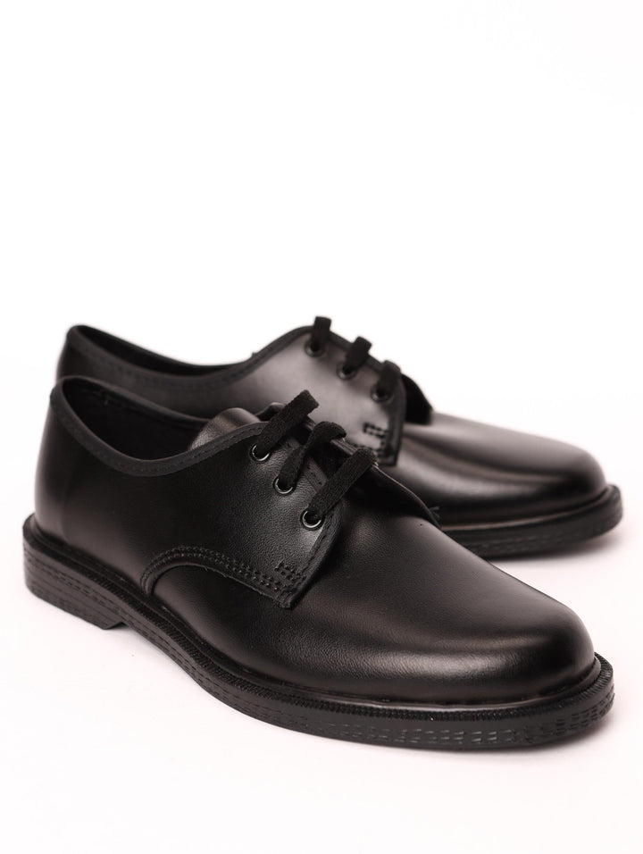 Boys Lace Up School Shoe - Black