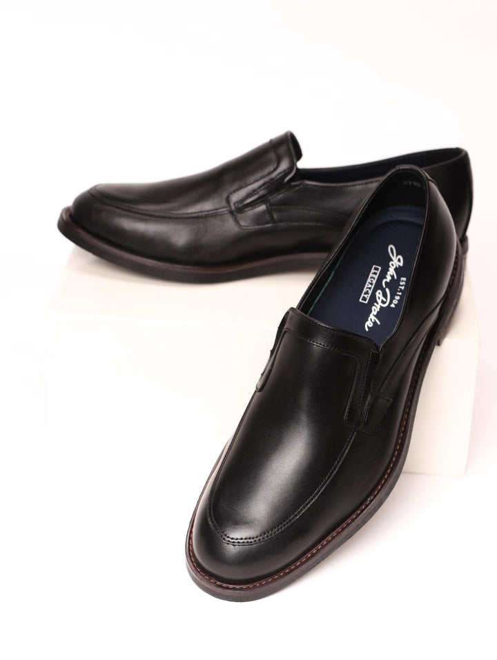 Men's Double Gusset Slip-On Shoe - Black